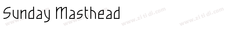 Sunday Masthead字体转换